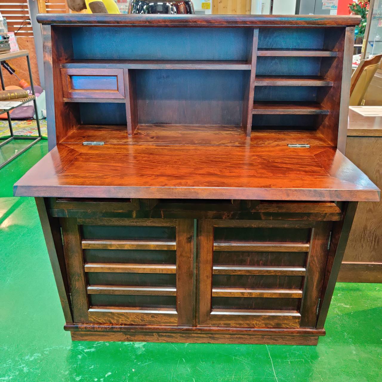 愛品倶楽部柏店】松本民芸家具 ライティングビューロー  