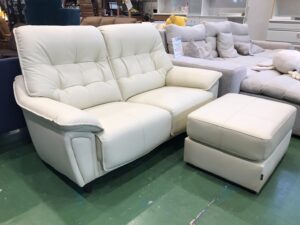 愛品館八千代店】ニトリ ナツッジ 総本革 2.5人掛ソファ