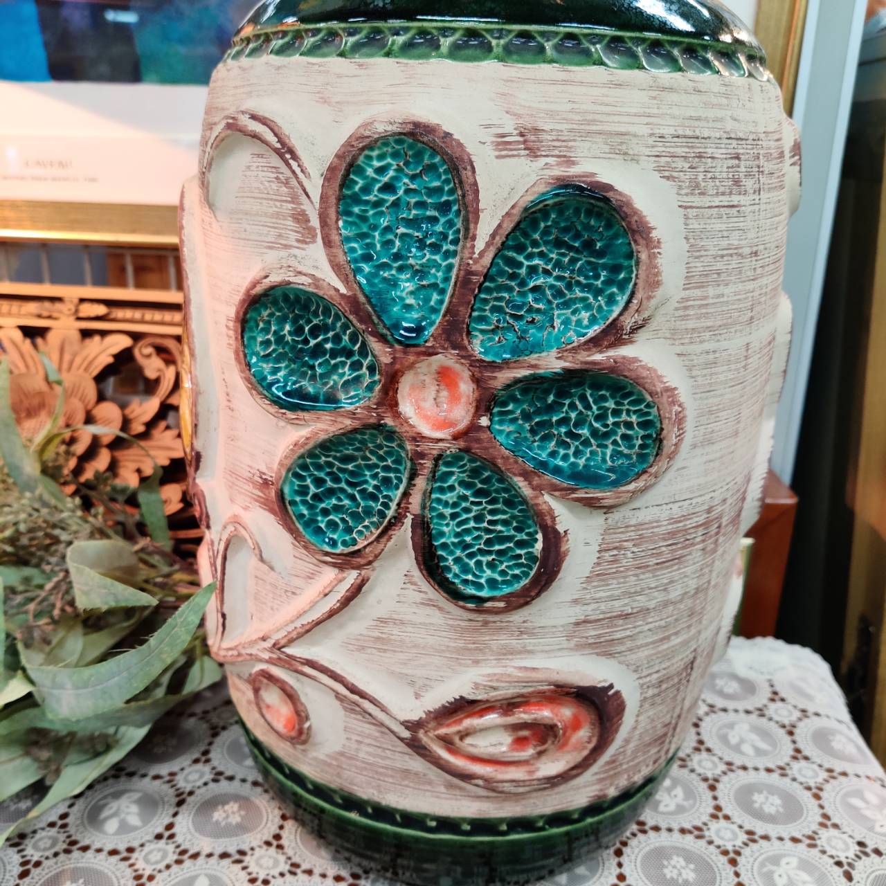 BAY KERAMIK レリーフ花柄花瓶 販売中！ 愛品倶楽部柏店 リユース 