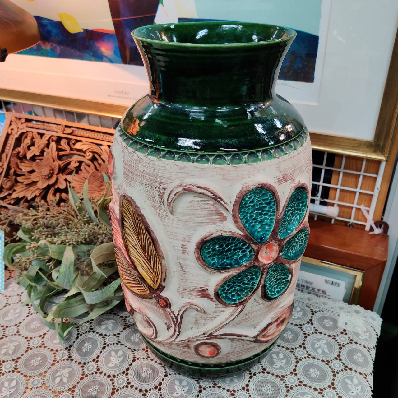 BAY KERAMIK レリーフ花柄花瓶 販売中！ 愛品倶楽部柏店 リユース 