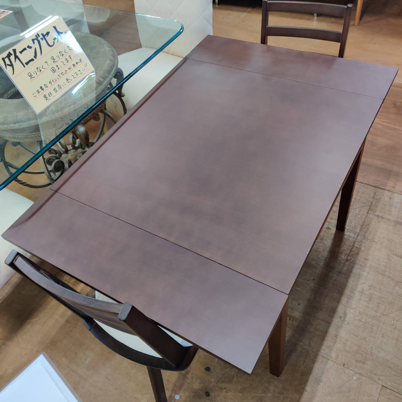 NITORI 伸長式ダイニングテーブルセット&回転式チェア2脚 販売中！ 愛  