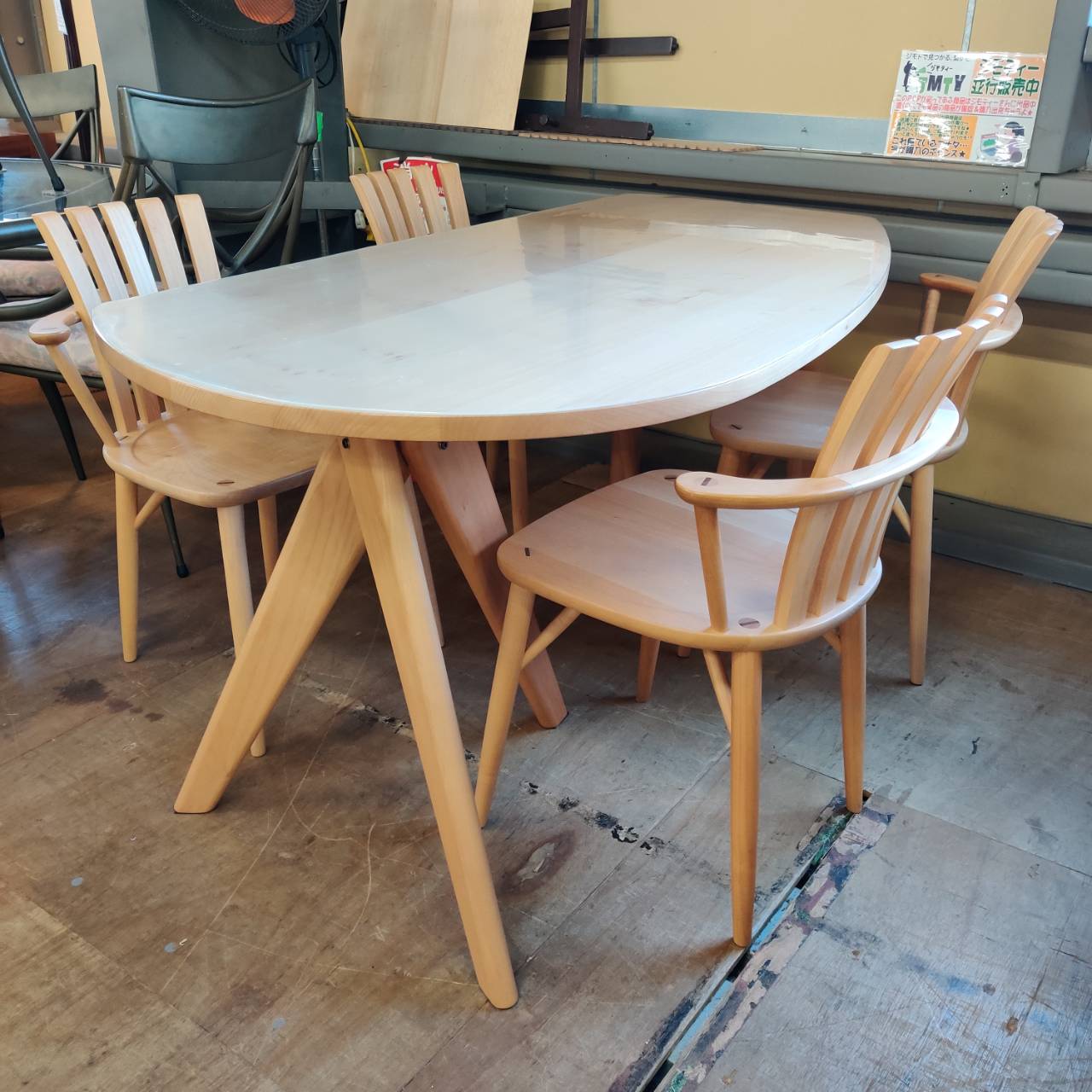 ミキモク 変形ダイニング5点セット 楓の森 販売中！ 愛品倶楽部  