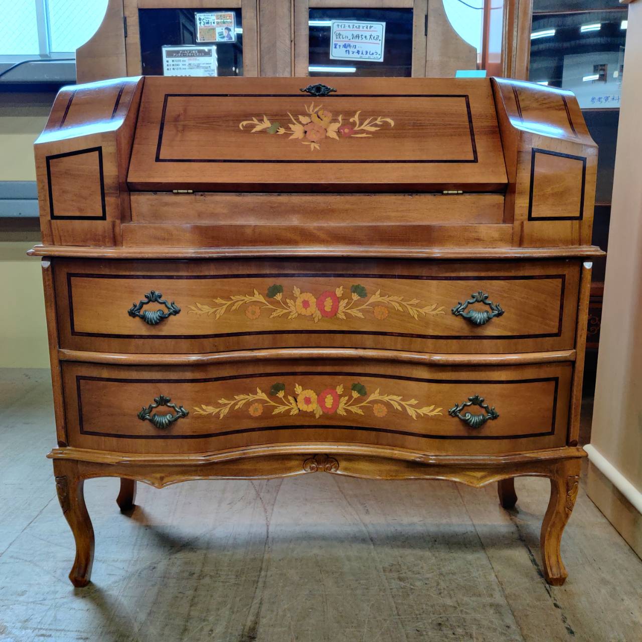 木象嵌 引き出し付ライティングビューロー イタリア製 販売中！ 愛品  