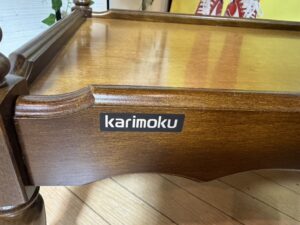 カリモク｜コロニアルシリーズ｜キッチンワゴン引出付買取致しました 