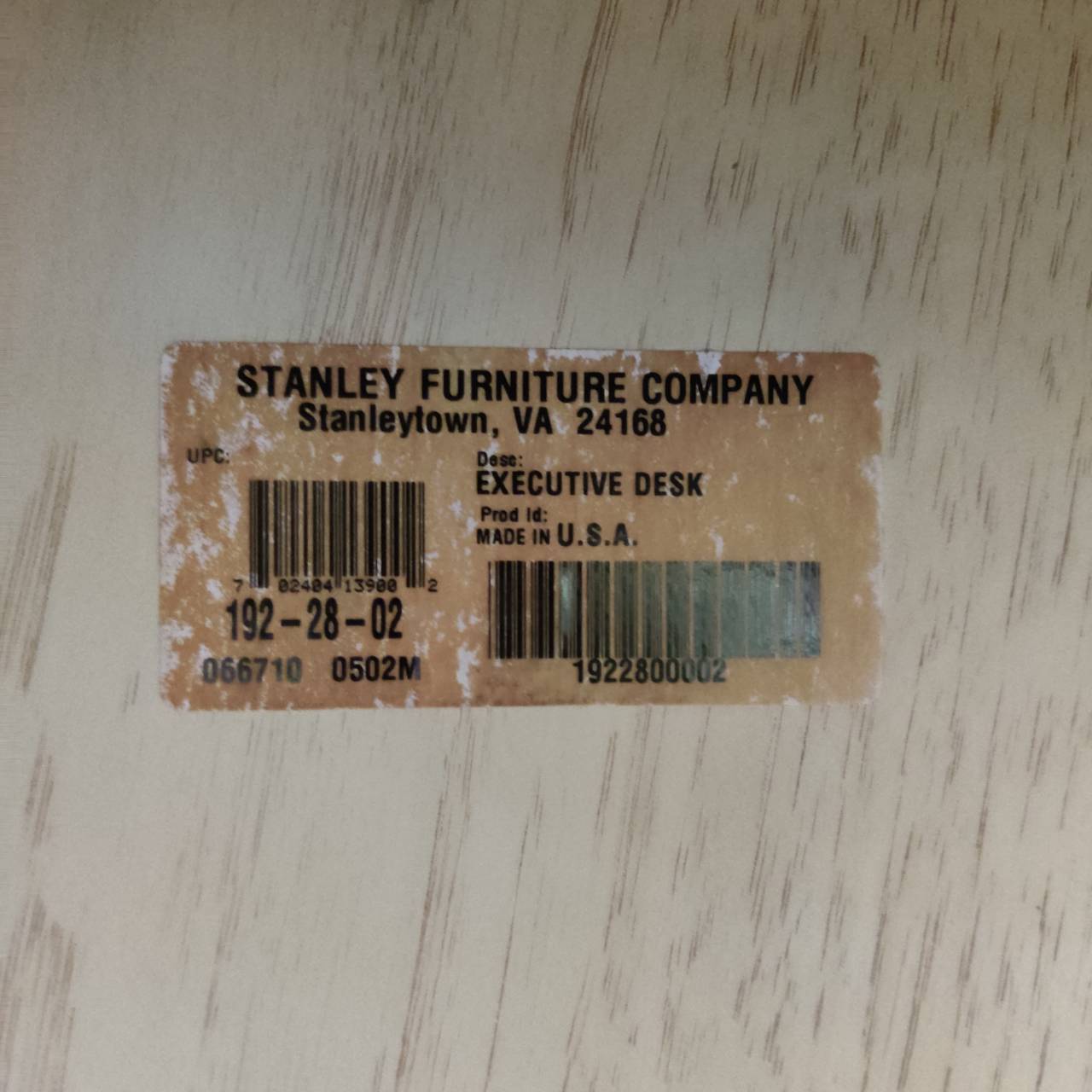 stanley 大型木製デスク USA家具 ホワイトペイント 販売中！ 愛品 
