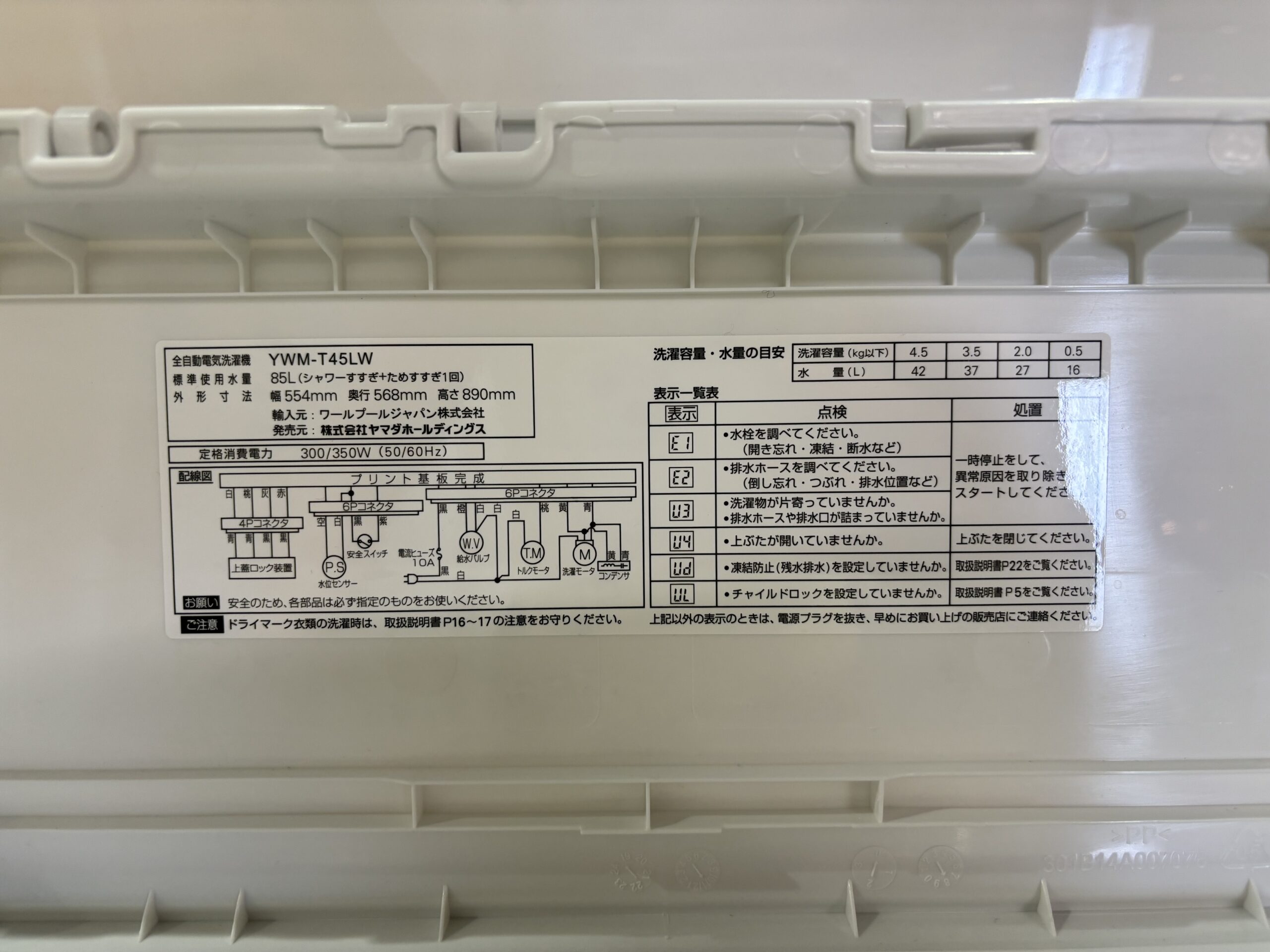 RORO YWM-T45LW 4.5kg洗濯機 買取しました。 | リサイクルショップ 
