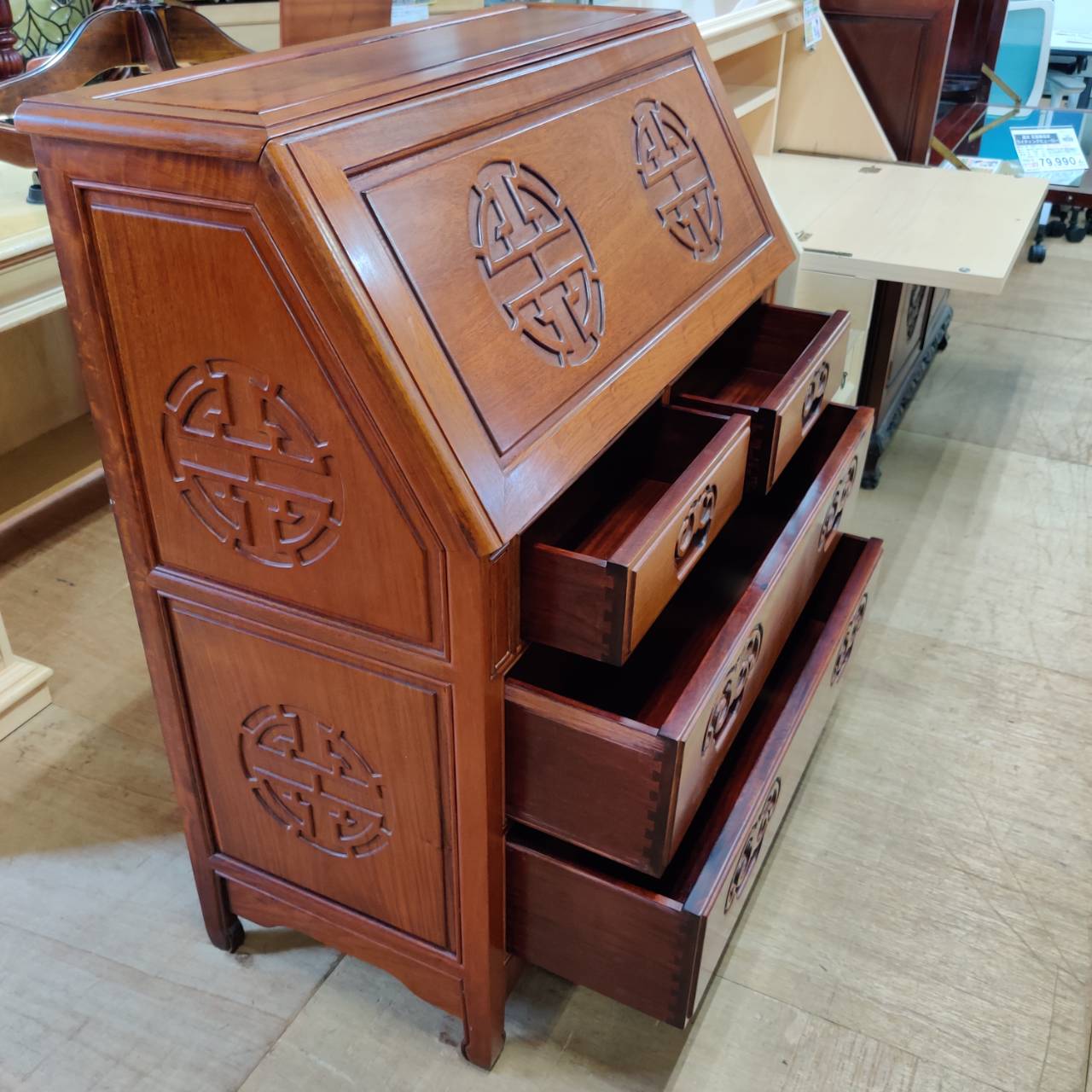 ライティングビューロー 唐木 花梨無垢材 販売中！ 愛品倶楽部柏店 