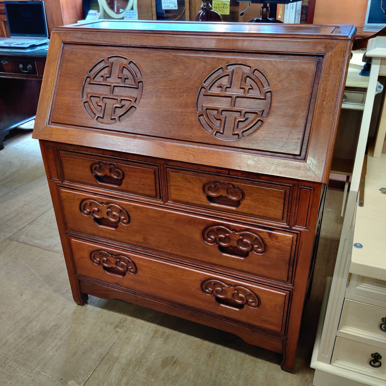 ライティングビューロー 唐木 花梨無垢材 販売中！ 愛品倶楽部柏店  