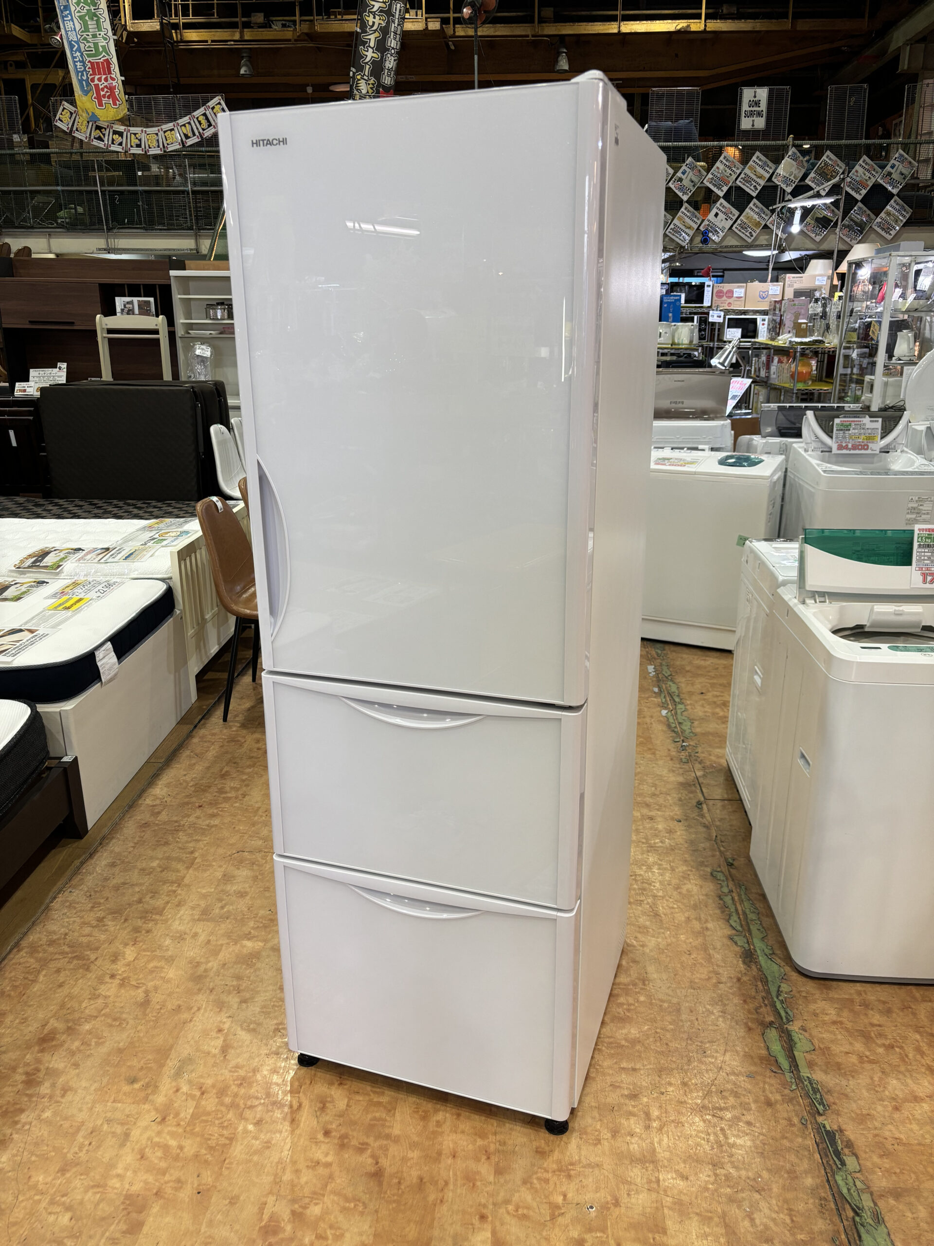 日立｜R-S38JV（XW） 3ドア冷蔵庫 買取しました。 | リサイクル  