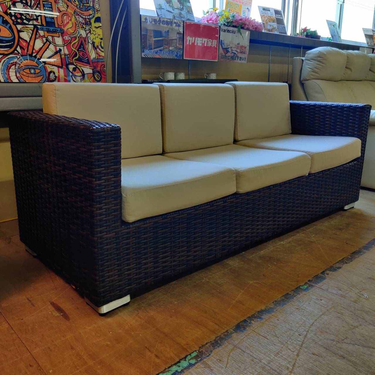 桜屋工業 3Pクッションソファ ロードスLL 販売中！ 愛品倶楽部柏店 