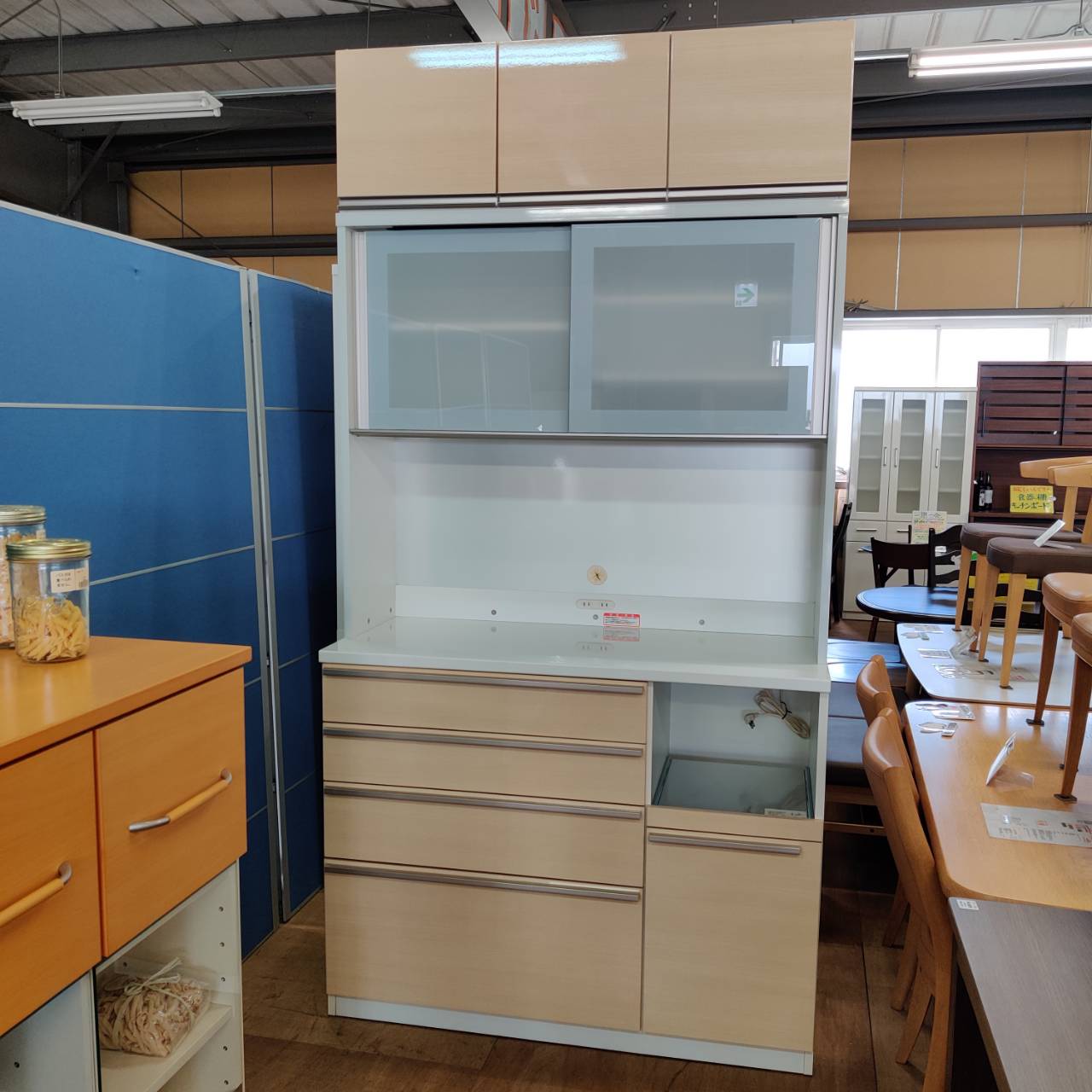 高橋木工 2枚スライド扉 キッチンボード シェモア120 販売中！ 愛品  