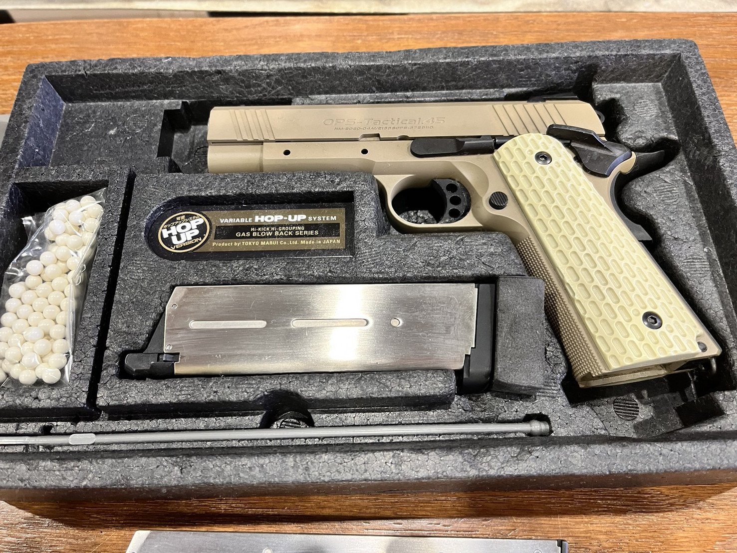 OPS-Tactical.45 デザートウォーリア ガス銃 デザート ウォーリア4.3 東京マルイ ガスガン エアガンレビュー