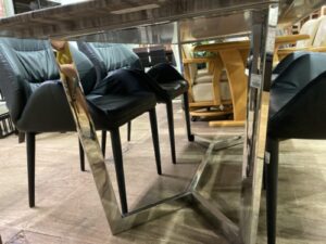 愛品館 市原店】バレンシア 大理石ダイニング5点セット