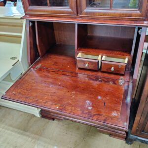 ライティングビューローデスク 民芸家具 メーカー不明 技術的に 中古