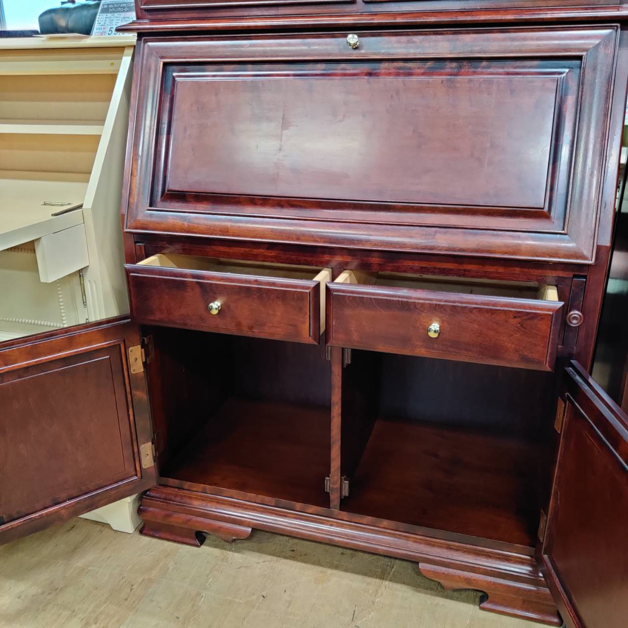 ライティングビューロー 民芸家具 表面材 樺材 販売中！ 愛品倶楽部柏  