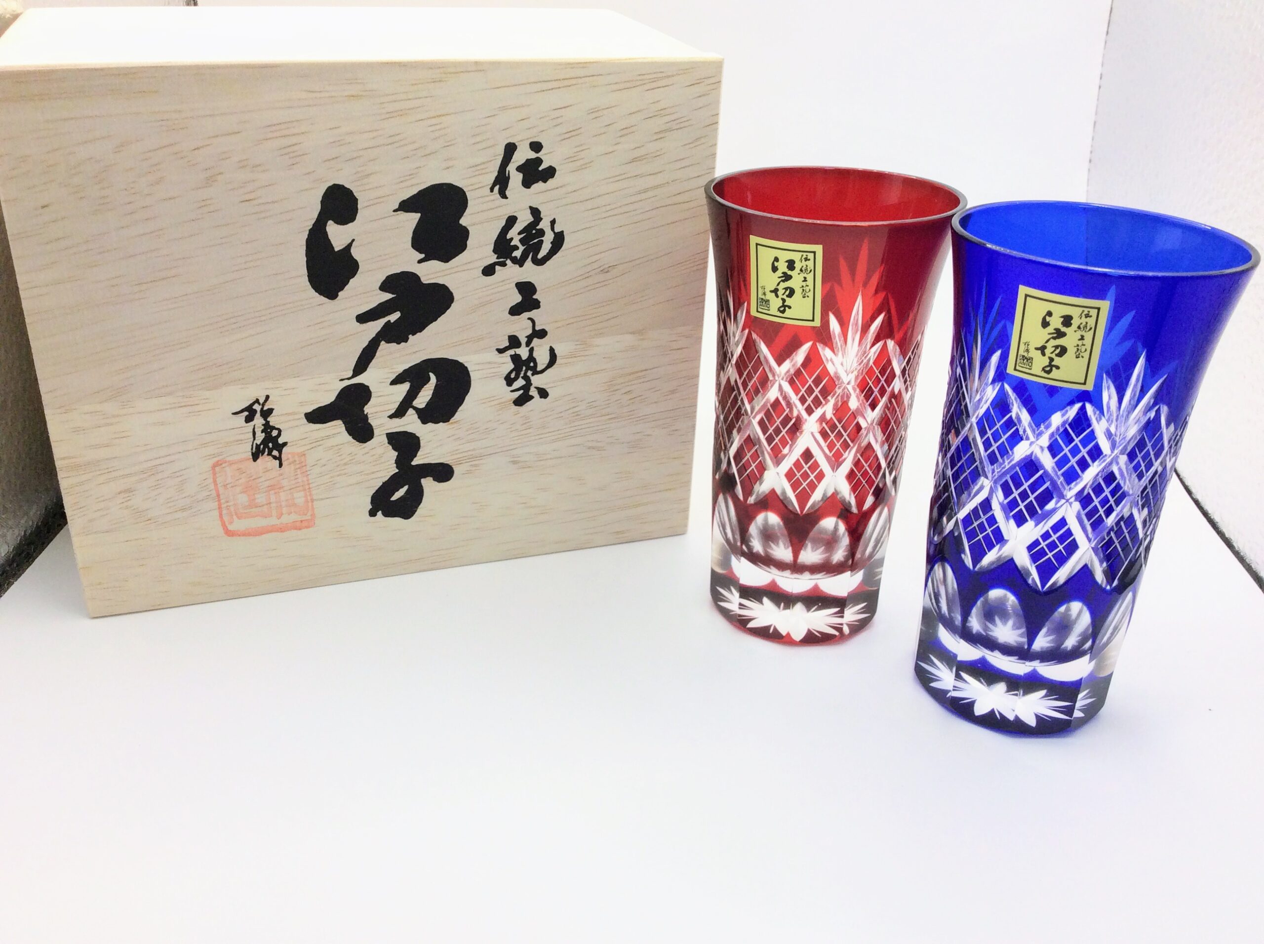 江戸切子　ペアグラス