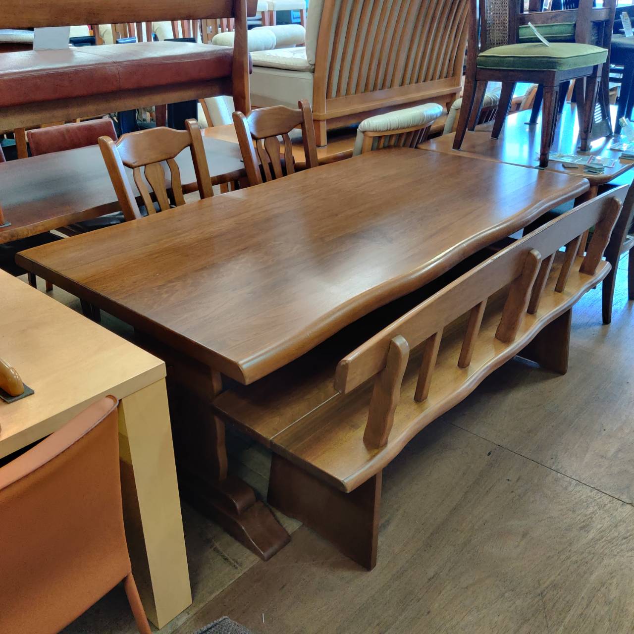 ベンチダイニング4点セット 一枚板風 販売中！ 愛品倶楽部柏店  