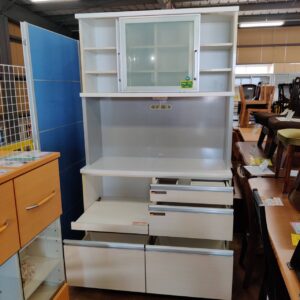 古賀家具工業 2枚スライド扉キッチンボード ムーアWH-120 販売中！ 愛 