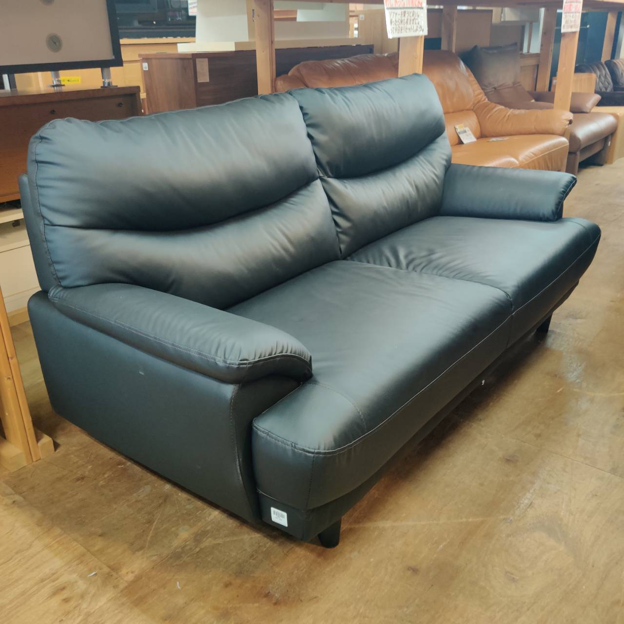 再値下げ❗️❗️ニトリ 使用期間浅 美品✨3人用 合皮ソファ Nシールドキャッツ3 BK 美品 ニトリ製品 Nシールドキャッツ3 BK