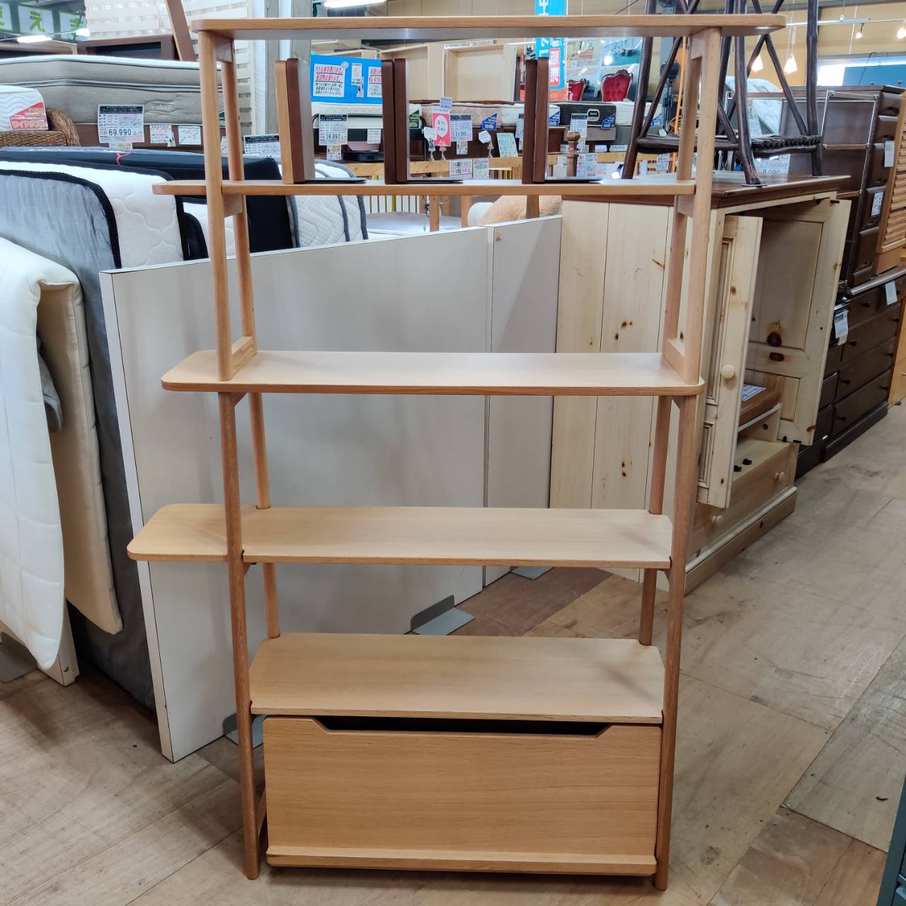 店舗同時販売中】 MKマエダ MINIMALシェルフ 白・黒 【店頭ご 