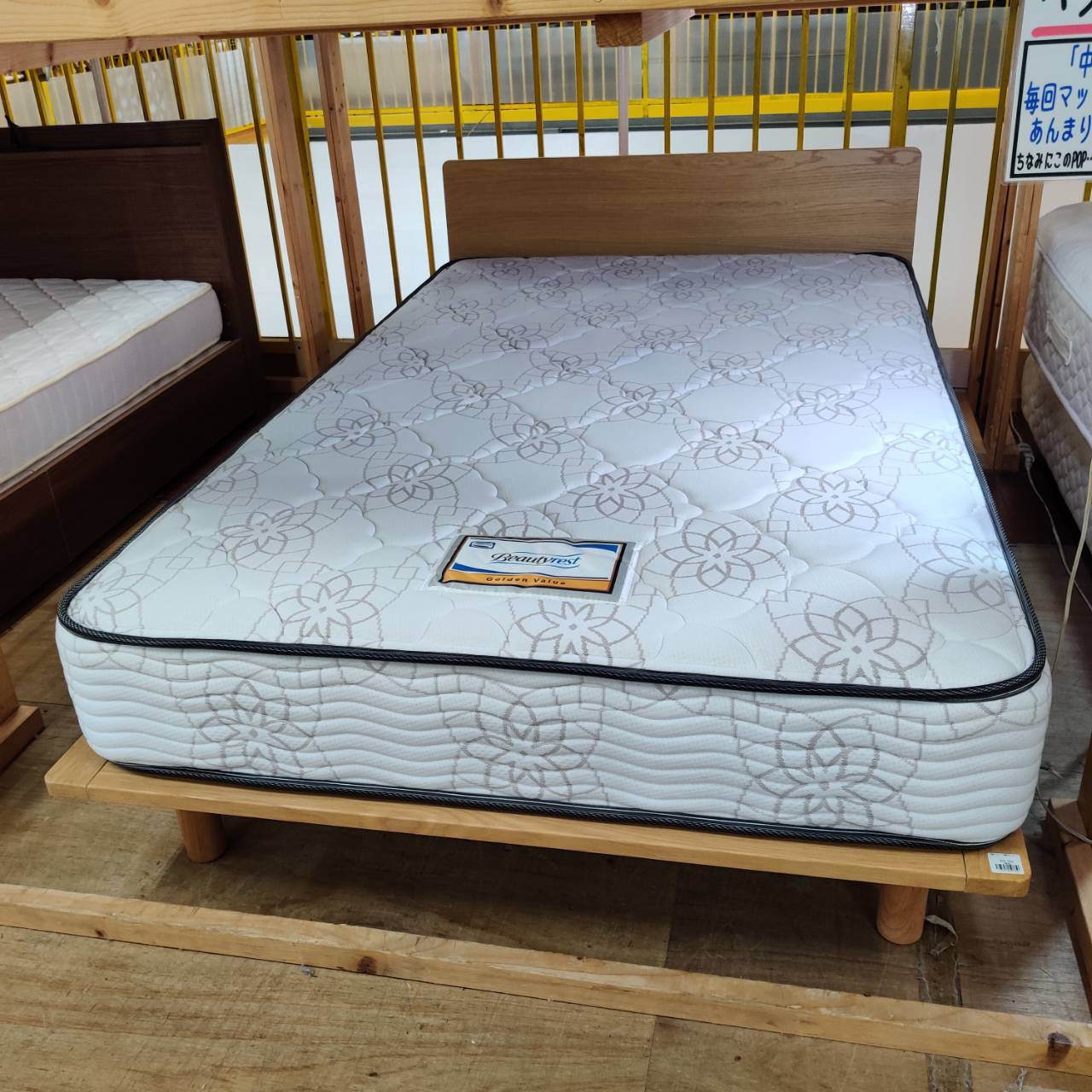 自社配送は札幌市内限定】ダブルベッド+シモンズのダブルマットレス 