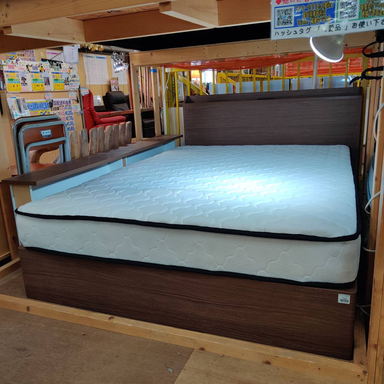 ニトリ 新品 ダブルベッド マットレス付き