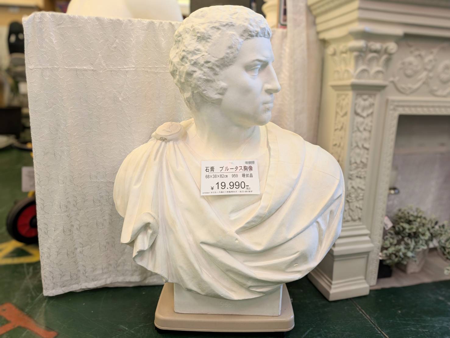 石膏 ブルータス ヘルメス マルス ラボルト 胸像 首像を店頭にて販売中 