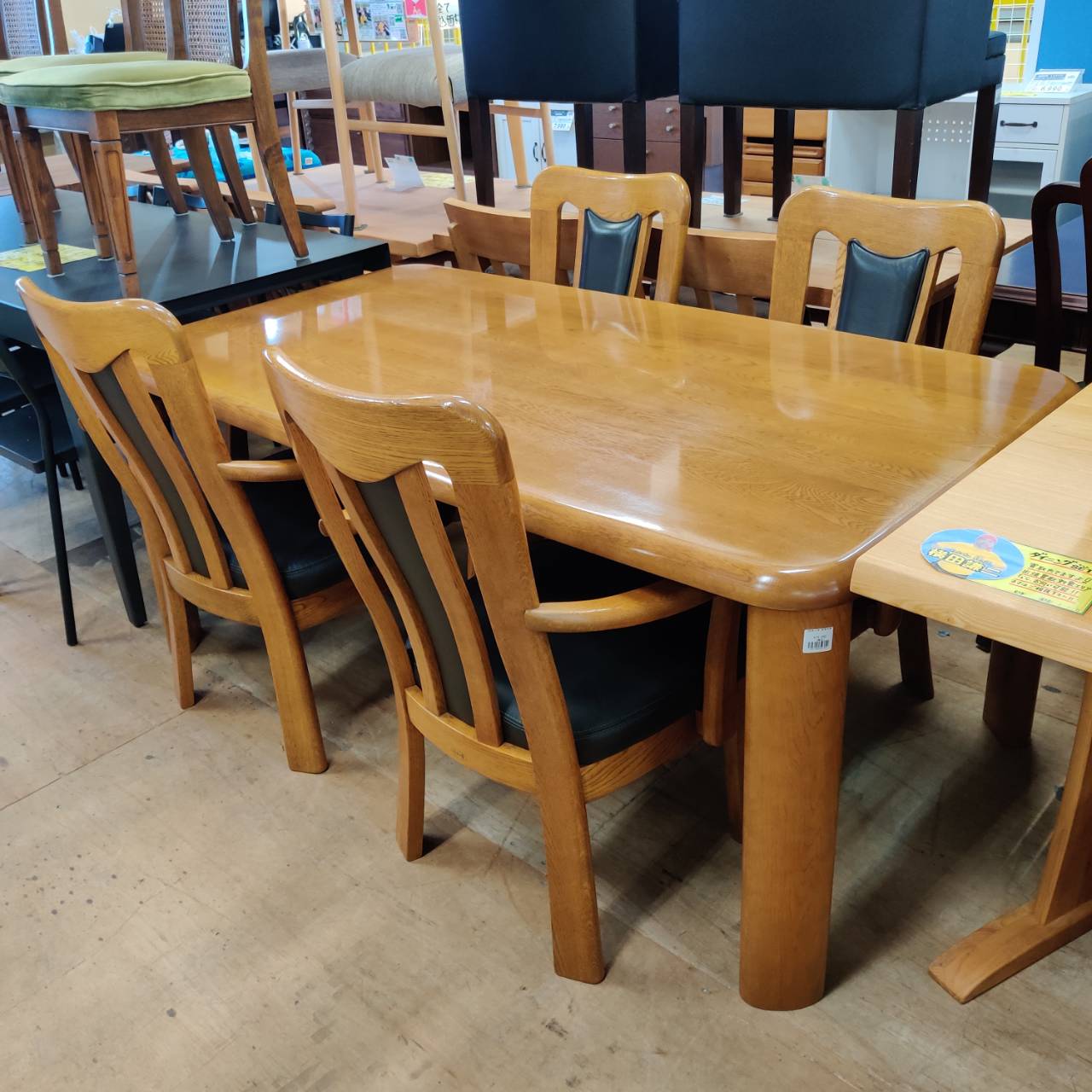 浜本工芸 座面本革 肘付ダイニング5点セット 販売中！ 愛品倶楽部柏店  