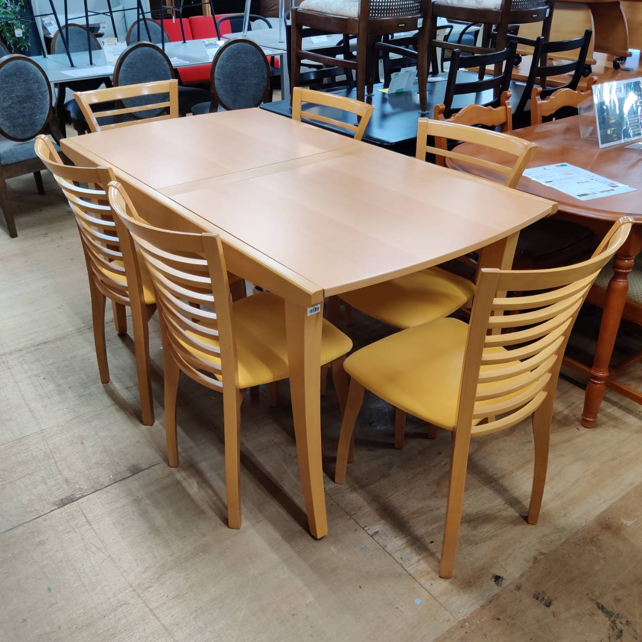 Calligaris (カリガリス) 蛇腹エクステンション ダイニング7点セット 