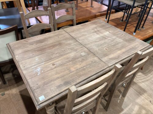 シャビー調伸長式ダイニング5点セット買取入荷致しました 