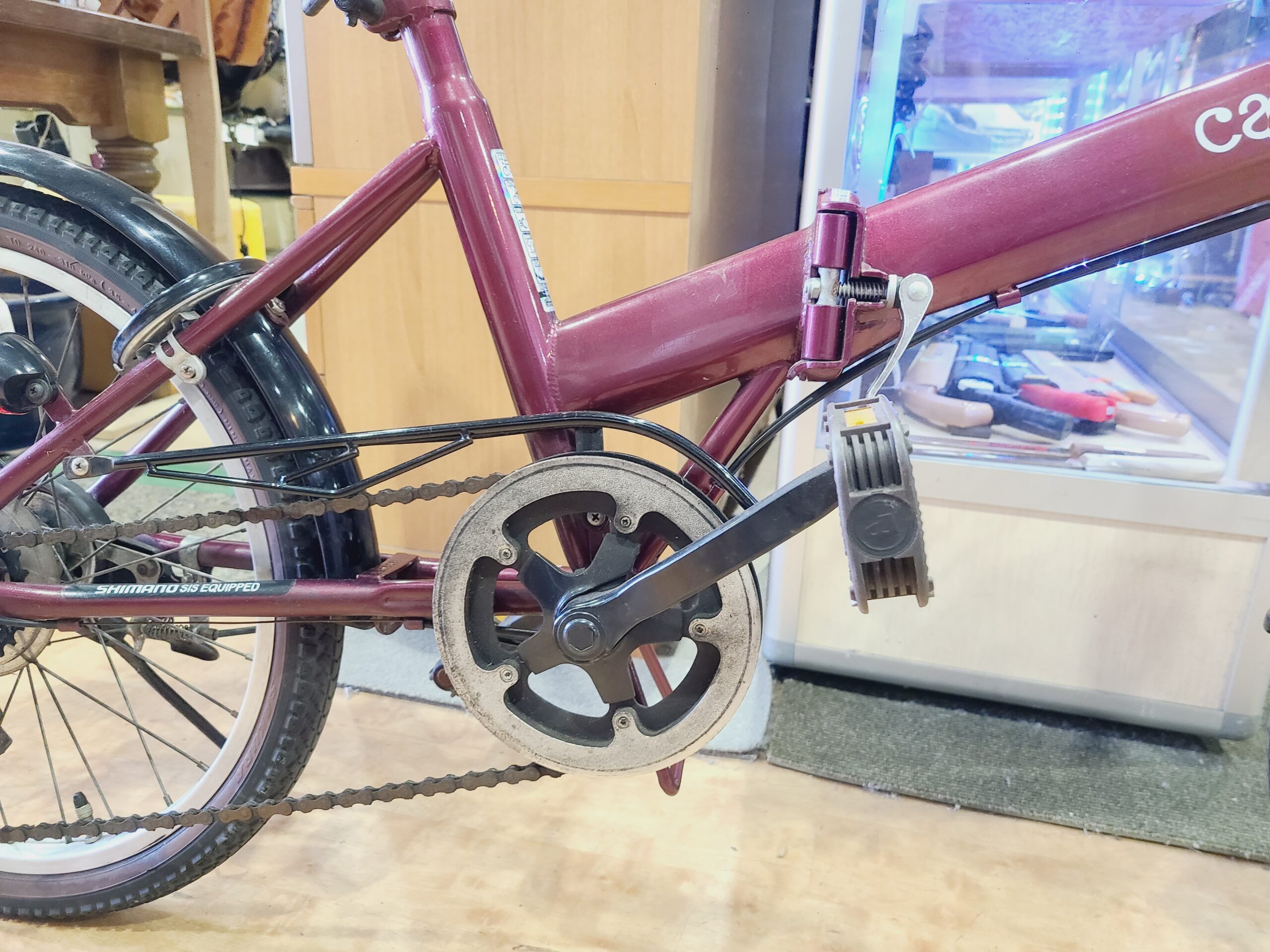 カナーレ Canale 20インチ 外装6段 ワインレッド折りたたみ自転車買取 