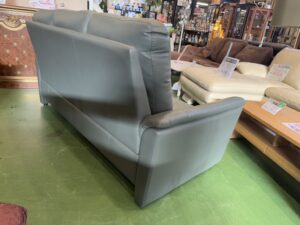 ニトリ｜3人掛本革ハイバックソファ｜ナルタKD GR買取致しました｜愛品 