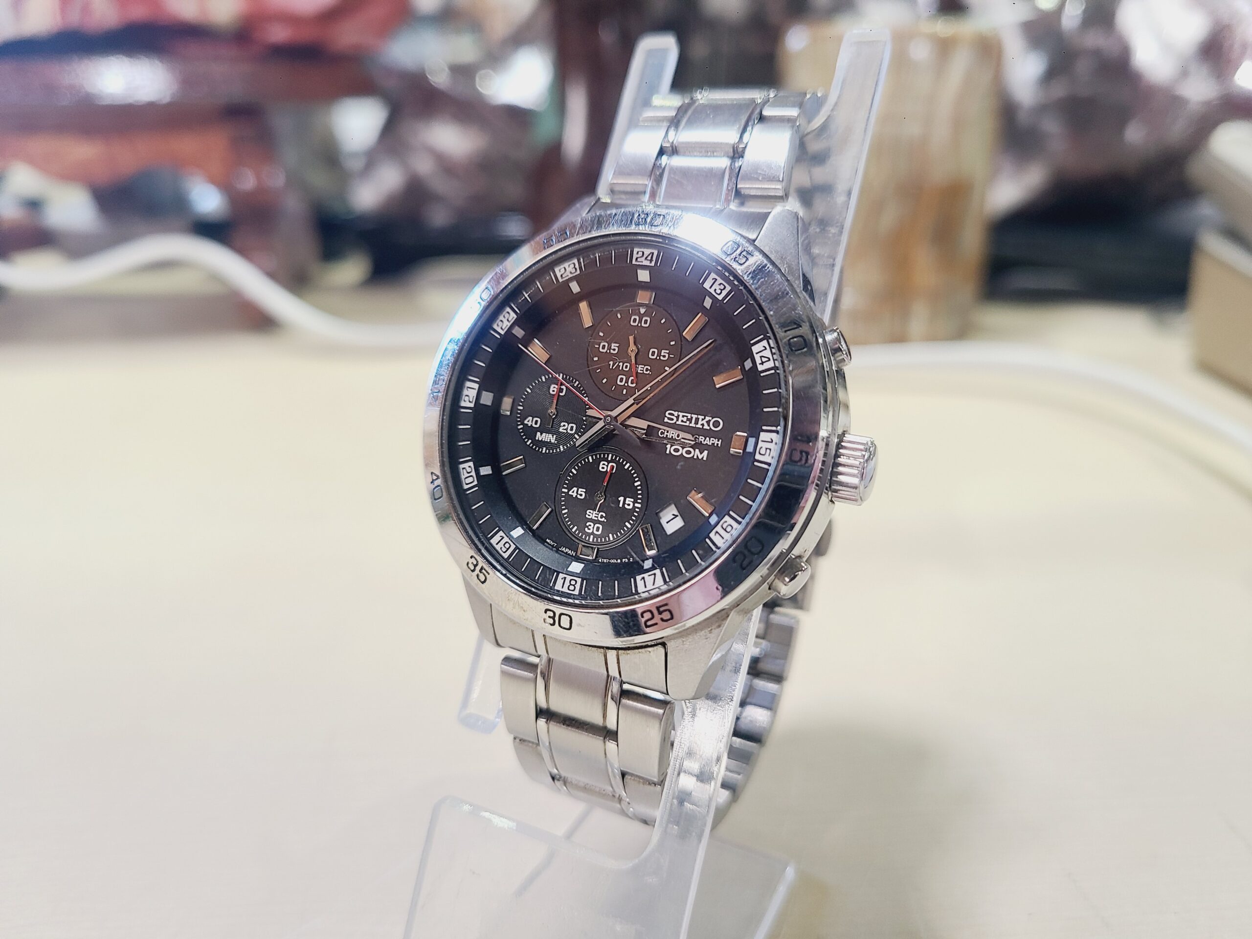 希少☆ 限定 海外モデル セイコー 腕時計 クロノグラフ 4T57-00K0 