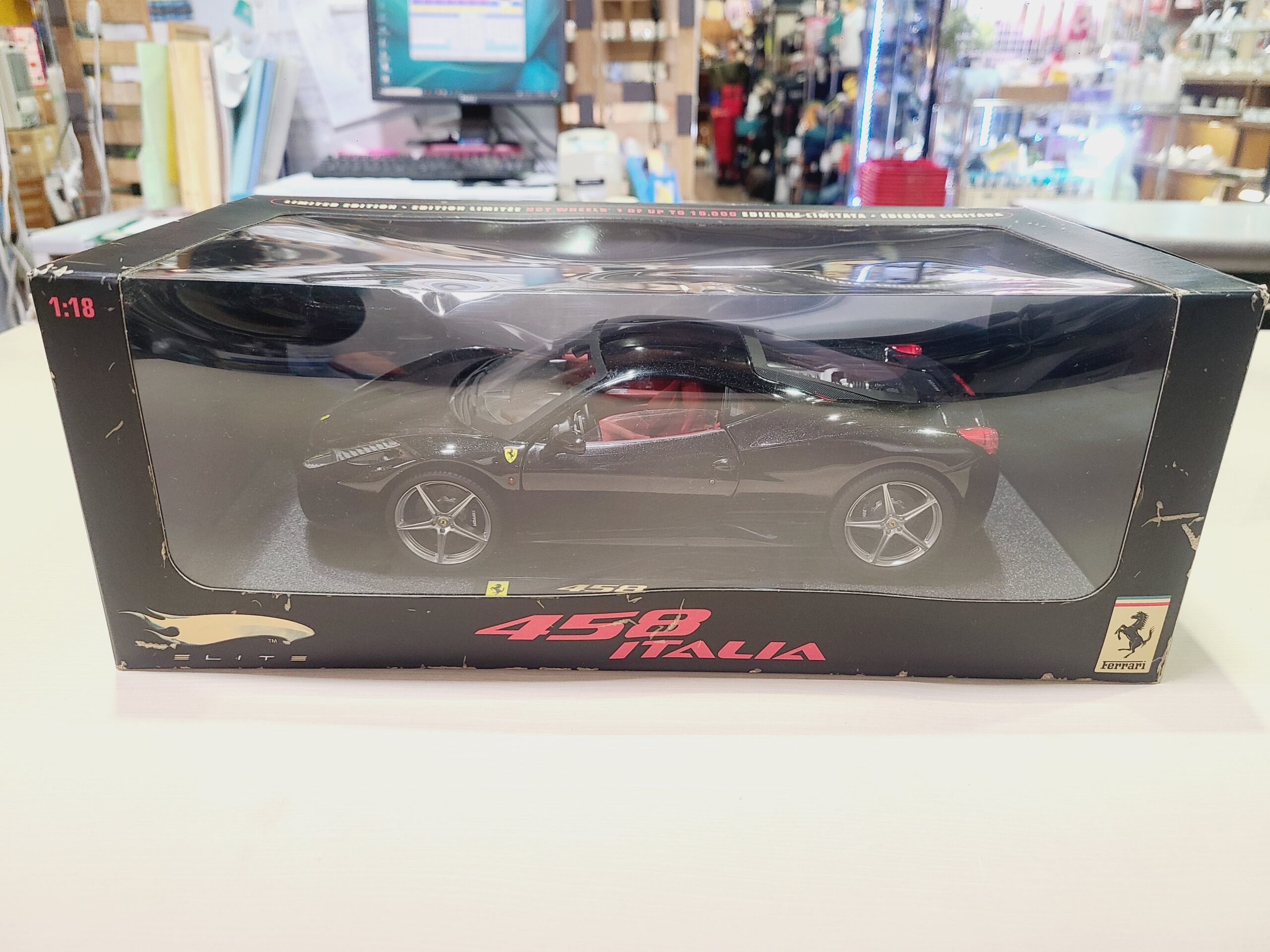 マテル ホットウィール エリート 1/18 フェラーリ 458 ITALIA ブラック 