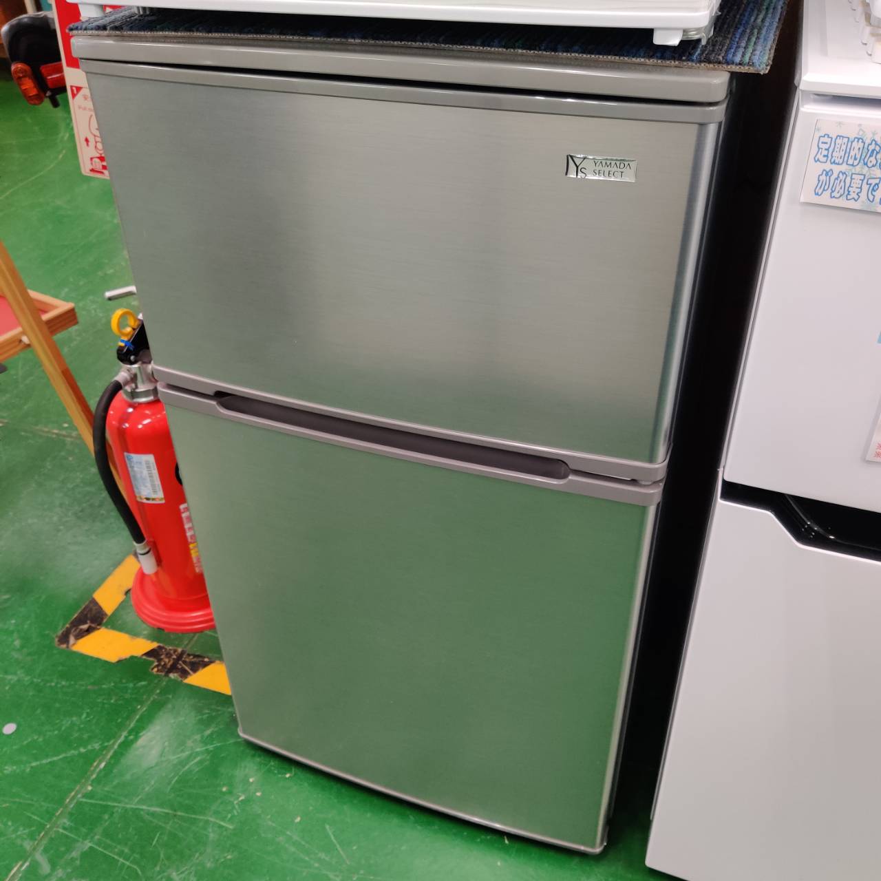 ヤマダセレクト 2019年製 90L 2ドア 直冷式 冷凍冷蔵庫 YRZ-C09G1 販売 