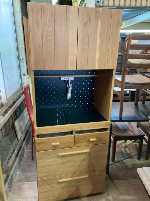 愛品館 市原店】オーク材2枚扉キッチンボード