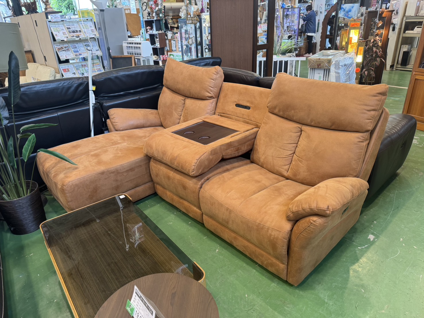 電動カウチソファ｜レザーテックス買取致しました｜愛品館八千代店 