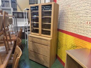 愛品館八千代店】松田家具 スライド扉キッチンボード 1680 DBR