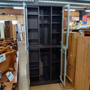 小島工芸_ガラススライド書棚-_BEAM-90H-ウェンジ-_155051840002-2