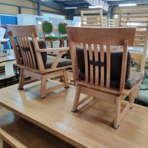 松田家具_ベンチダイニング6点セット-回転チェア_サンガ_152009674002-4