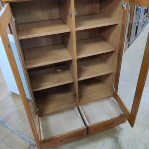 生松工芸_2枚扉ミドル書棚_ウェーブ-85C_155051893002-2
