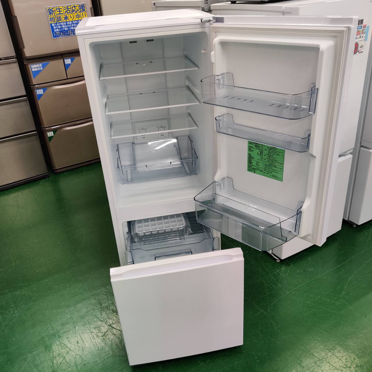 REFAGE ヤマダオリジナル 2024年製 159L 2ドア 冷凍冷蔵庫 YRZ-F15MW 
