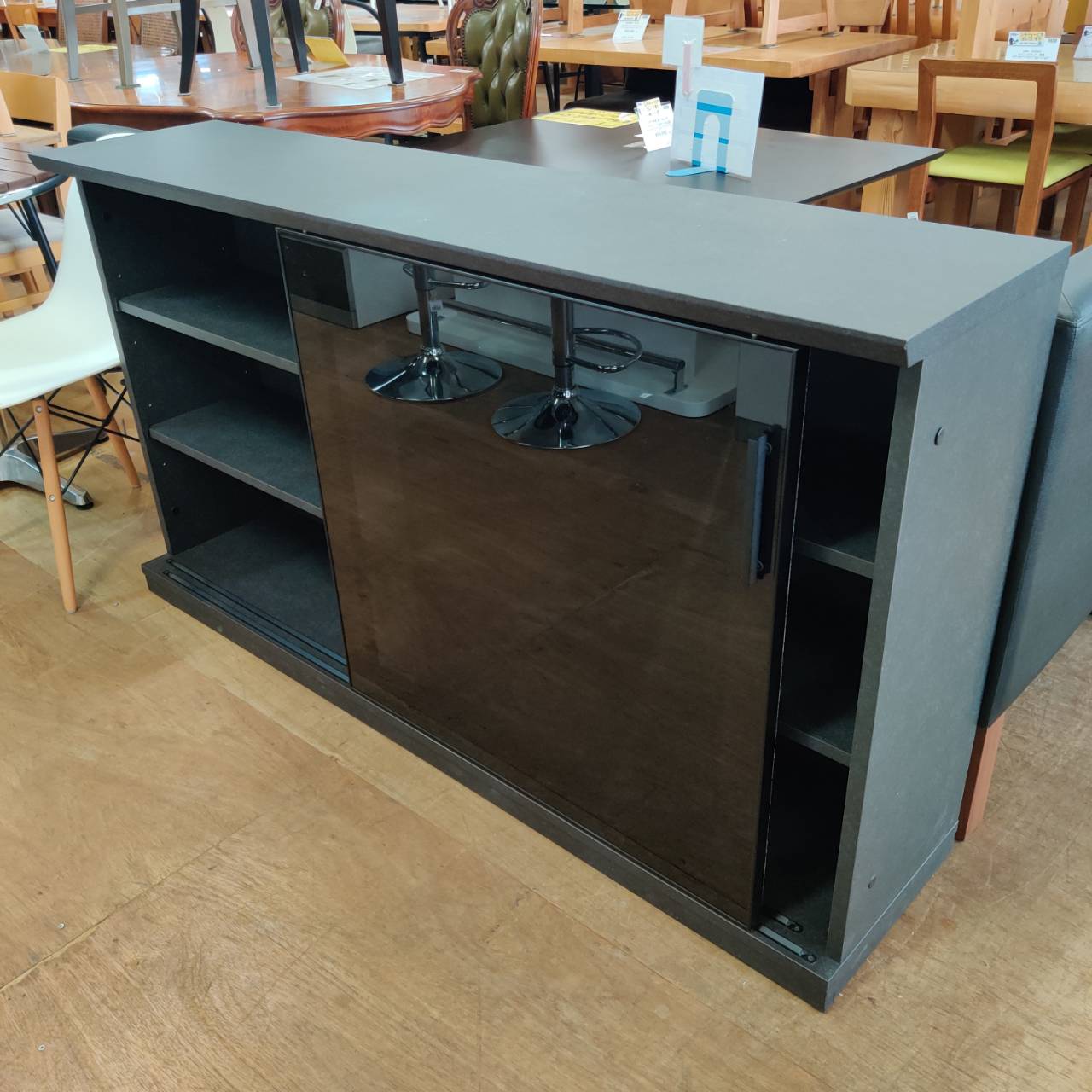 サンキコーポレーション スライド扉カウンター ※扉1枚欠品しています 