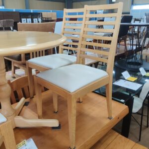 秋田木工_円卓ダイニング5点セット-ナラ材-天板塗装ワレ_152009713002-3
