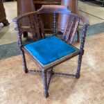 アンティークコーナーチェア｜ボビンレッグ｜オーク材｜1940年｜買取入荷致しました！