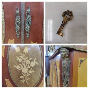 サイドボードキャビネット-大理石トップ_イタリア製-木象嵌細工_155051990002-8