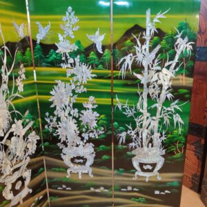 中国屏風-四曲一隻_花鳥蝶螺鈿細工_150052347002-3