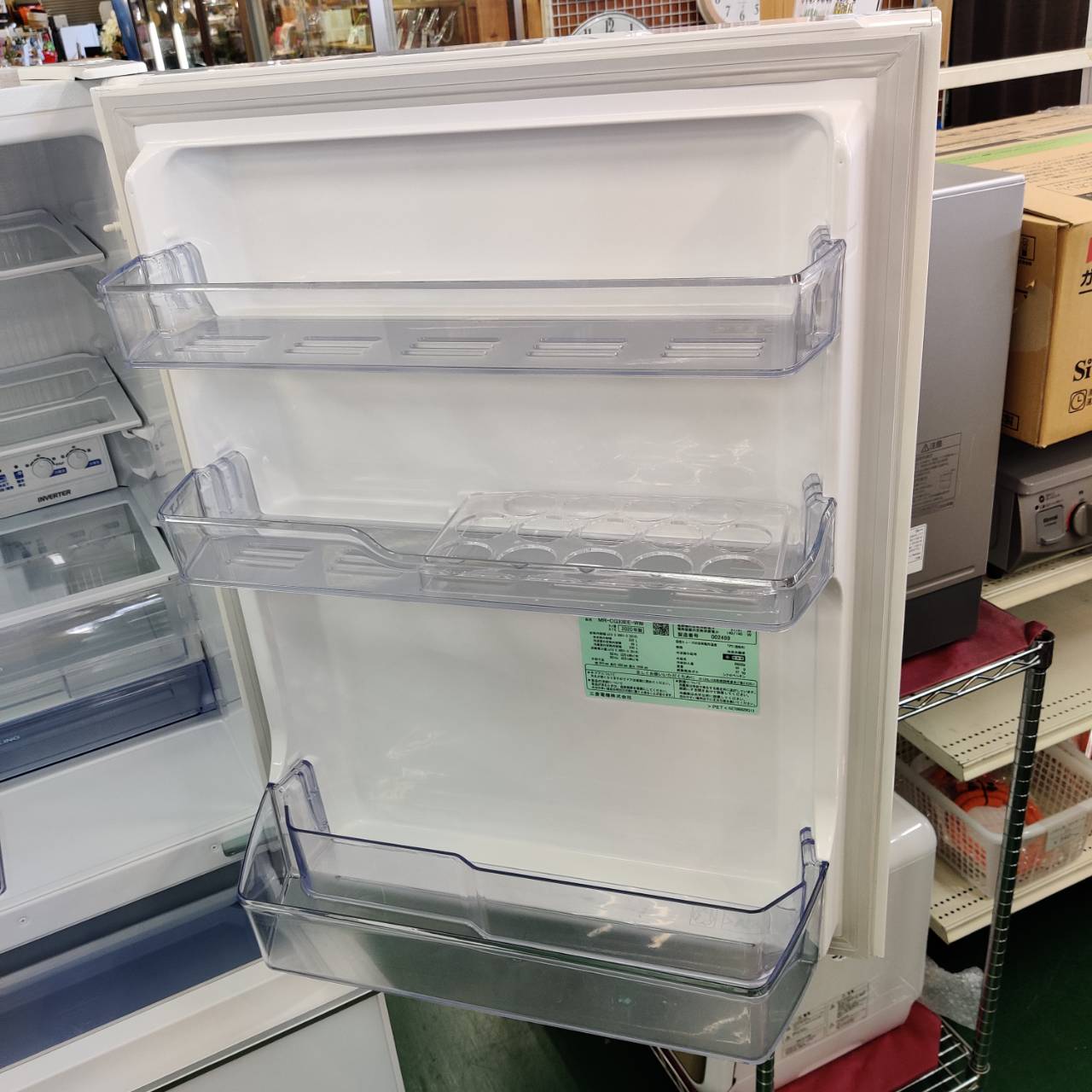 三菱 MITSUBISHI 2020年製 330L 3ドア 冷凍冷蔵庫 MR-CG33EE-W 販売中 