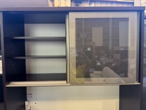 愛品館八千代店】松田家具 スライド扉キッチンボード 117DBR