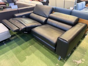 馬場家具｜INTERLIVAX｜2人掛総本革電動リクライニングソファ 